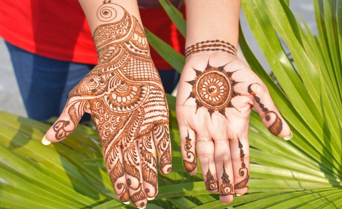 simple instagram stylish royal front hand mehndi design