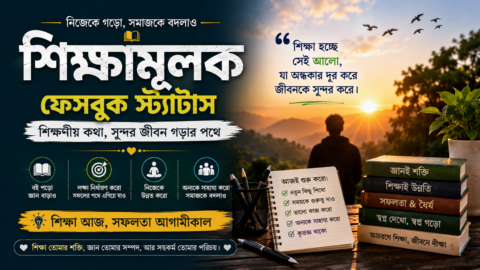 শিক্ষামূলক ফেসবুক স্ট্যাটাস