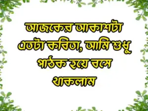 আকাশ নিয়ে স্ট্যাটাস