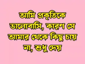 প্রকৃতি নিয়ে স্ট্যাটাস