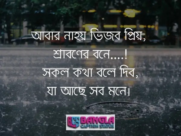  বৃষ্টি নিয়ে ক্যাপশন 