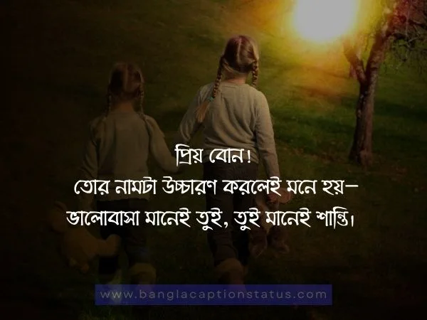 বোন নিয়ে ক্যাপশন